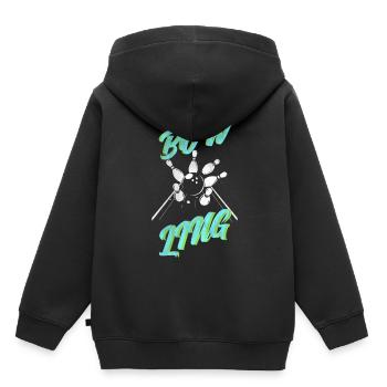 Boule de bowling bowling bowling grève de bowling - Sweat Premium à capuche enfant bio - noir - Dos - AI Model Kid Male (0cm)