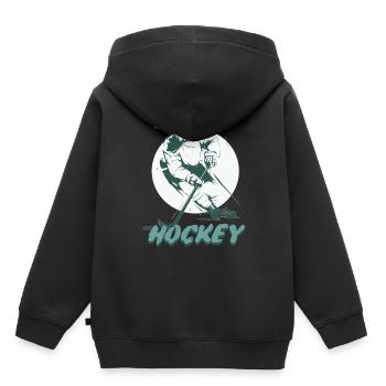 Ice Hockey Hockey Player Ice Hockey Hockey Team - Kids Premium Organic Hoodie - black - Back - AI Model Kid Male (0cm)