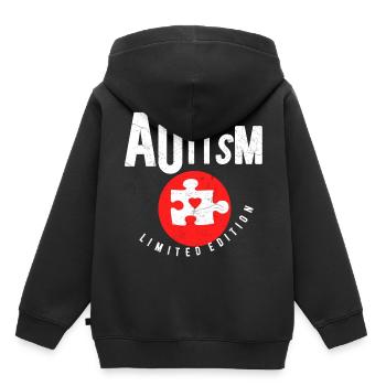 Autisme édition limitée Autist Autist - Sweat Premium à capuche enfant bio - noir - Dos - AI Model Kid Male (0cm)