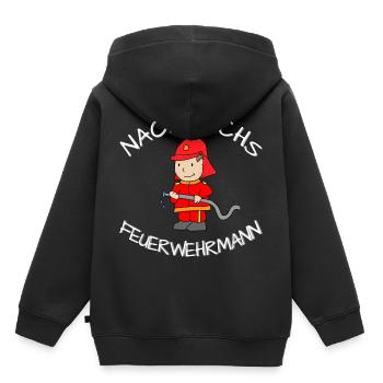 Nachwuchs Feuerwehrmann Feuerwehr Kind Geschenk - Kinder Premium Organic Hoodie - Schwarz - Hinten - AI Model Kid Male (0cm)