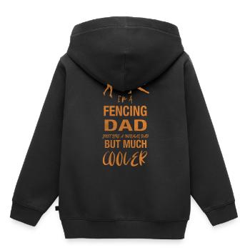 Fencing dad fencing - Kids Premium Organic Hoodie - black - Back - AI Model Kid Male (0cm)
