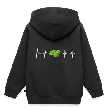Salat Frequenz - Kinder Premium Organic Hoodie - Schwarz - Hinten - AI Model Kid Male (0cm)