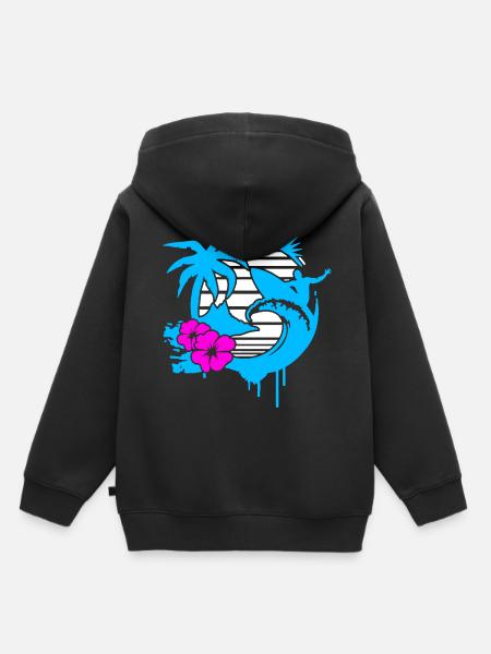 Surfen Surfer - Kinder Premium Organic Hoodie - Schwarz