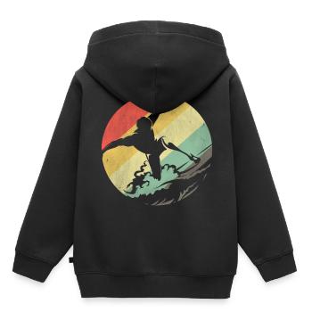 Surfer Surfen - Kinder Premium Organic Hoodie - Schwarz - Hinten - AI Model Kid Male (0cm)