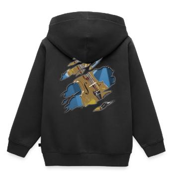 Cello - Kinder Premium Organic Hoodie - Schwarz - Hinten - AI Model Kid Male (0cm)