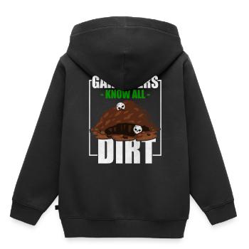 Jardinier jardinier - Sweat Premium à capuche enfant bio - noir - Dos - AI Model Kid Male (0cm)