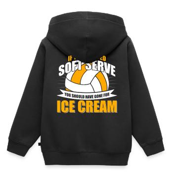 Volleyballer Volleyball - Kinder Premium Organic Hoodie - Schwarz - Hinten - AI Model Kid Male (0cm)