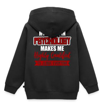 Psychologie - Kinder Premium Organic Hoodie - Schwarz - Hinten - AI Model Kid Male (0cm)