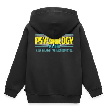 Psychologie - Kinder Premium Organic Hoodie - Schwarz - Hinten - AI Model Kid Male (0cm)