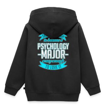 Psychologe - Kinder Premium Organic Hoodie - Schwarz - Hinten - AI Model Kid Male (0cm)