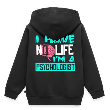 Psychologe Psychologie Psychotherapeut - Kinder Premium Organic Hoodie - Schwarz - Hinten - AI Model Kid Male (0cm)