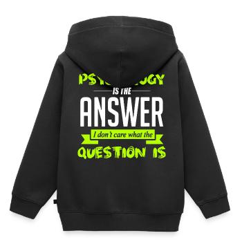 Psychologie - Kinder Premium Organic Hoodie - Schwarz - Hinten - AI Model Kid Male (0cm)