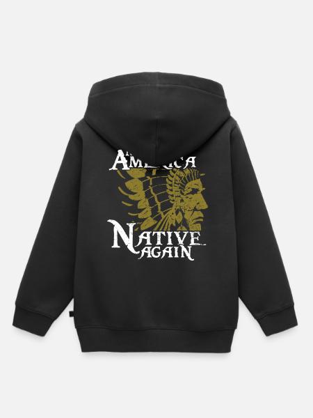 Indianer - Kinder Premium Organic Hoodie - Schwarz