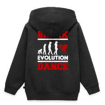 Breakdancing Evolution Breakdance BBoy Dancer - Kids Premium Organic Hoodie - black - Back - AI Model Kid Male (0cm)