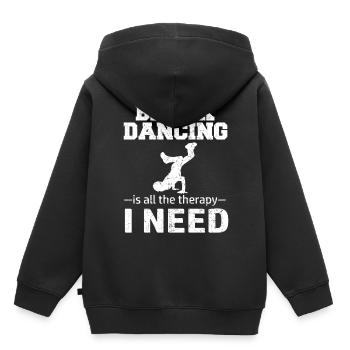 Breakdancing BBoy breakdance dancer - Kids Premium Organic Hoodie - black - Back - AI Model Kid Male (0cm)