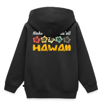 Hawaii - Sweat Premium à capuche enfant bio - noir - Dos - AI Model Kid Male (0cm)