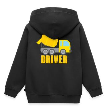 Conducteur de camion malaxeur - Sweat Premium à capuche enfant bio - noir - Dos - AI Model Kid Male (0cm)
