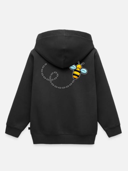 Abeille Abeille Abeille Abeille - Sweat Premium à capuche enfant bio - noir
