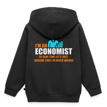 Ökonom Wirtschaft Berufe - Kinder Premium Organic Hoodie - Schwarz - Hinten - AI Model Kid Male (0cm)