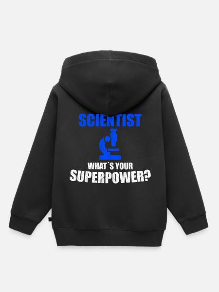 Wissenschaftler Superkraft - Kinder Premium Organic Hoodie - Schwarz