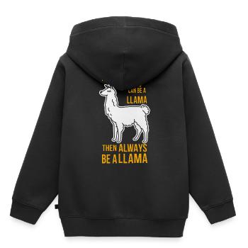 Lustige Tiere Llama - Kinder Premium Organic Hoodie - Schwarz - Hinten - AI Model Kid Male (0cm)