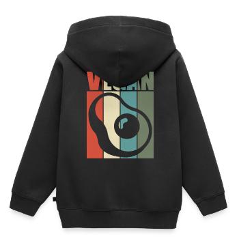 Veganer Veganerin Vegan - Kinder Premium Organic Hoodie - Schwarz - Hinten - AI Model Kid Male (0cm)