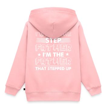 beau-père - Sweat Premium à capuche enfant bio - rose - Dos - AI Model Kid Female (0cm)