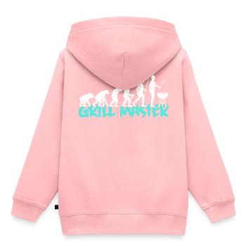 Grillkönig Evolution Grillmeister Grillsaison - Kinder Premium Organic Hoodie - Rosa - Hinten - AI Model Kid Female (0cm)