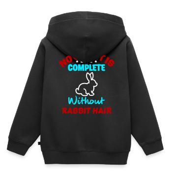 Lapin lapin - Sweat Premium à capuche enfant bio - noir - Dos - AI Model Kid Male (0cm)
