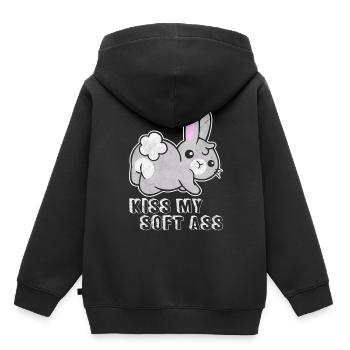 Rabbit Rabbit Cute funny animals - Kids Premium Organic Hoodie - black - Back - AI Model Kid Male (0cm)