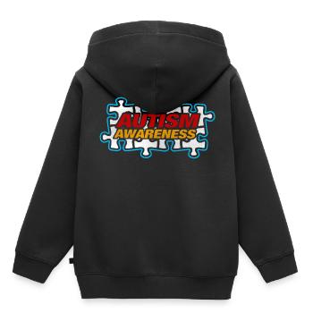 Sensibilisation à l'autisme Autism Autist Puzzle - Sweat Premium à capuche enfant bio - noir - Dos - AI Model Kid Male (0cm)