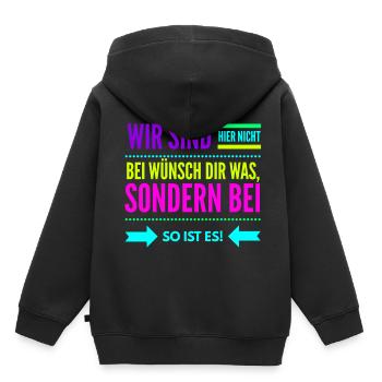 So Ist Es Geschenkidee - Kinder Premium Organic Hoodie - Schwarz - Hinten - AI Model Kid Male (0cm)