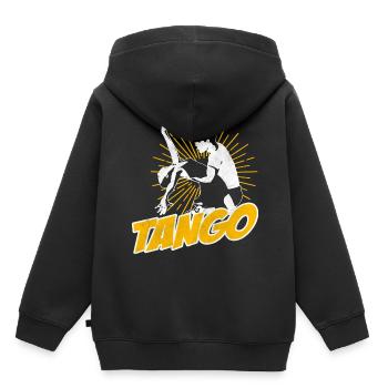 Tango danse couple danse classe école danse école - Sweat Premium à capuche enfant bio - noir - Dos - AI Model Kid Male (0cm)