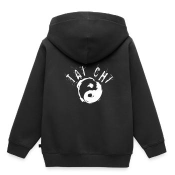 Tai Chi - Tai Chi - Taichi méditation chinoise - Sweat Premium à capuche enfant bio - noir - Dos - AI Model Kid Male (0cm)