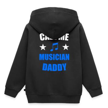 Père de la musique - Sweat Premium à capuche enfant bio - noir - Dos - AI Model Kid Male (0cm)