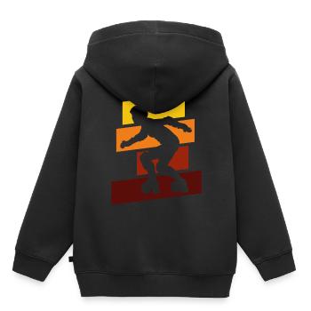 Roller Derby - Sweat Premium à capuche enfant bio - noir - Dos - AI Model Kid Male (0cm)