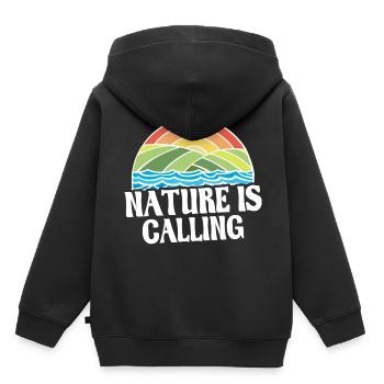 Nature lovers - Kids Premium Organic Hoodie - black - Back - AI Model Kid Male (0cm)