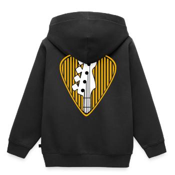 Gitarre Puck Gitarrist Musiker RocknRoll Rock - Kinder Premium Organic Hoodie - Schwarz - Hinten - AI Model Kid Male (0cm)