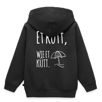 Cologne - Sweat Premium à capuche enfant bio - noir - Dos - AI Model Kid Male (0cm)