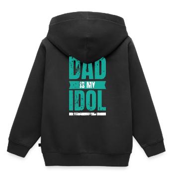 father and son - Kids Premium Organic Hoodie - black - Back - AI Model Kid Male (0cm)