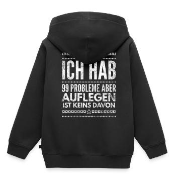DJ Deejay Musik Techno Music Turntable Geschenk - Kinder Premium Organic Hoodie - Schwarz - Hinten - AI Model Kid Male (0cm)