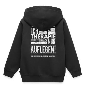DJ Deejay Musik Techno Music Turntable Geschenk - Kinder Premium Organic Hoodie - Schwarz - Hinten - AI Model Kid Male (0cm)
