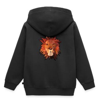 Idée cadeau cadeau Lion - Sweat Premium à capuche enfant bio - noir - Dos - AI Model Kid Male (0cm)