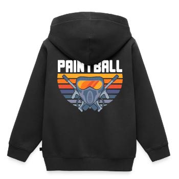 Paintball Retro Airsoft Airsoft - Kids Premium Organic Hoodie - black - Back - AI Model Kid Male (0cm)