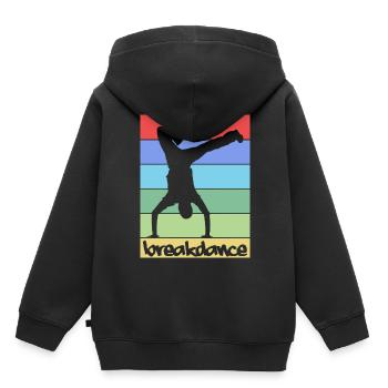 Breakdance Breakdancing BBoy Dancing Breakdancer - Kids Premium Organic Hoodie - black - Back - AI Model Kid Male (0cm)