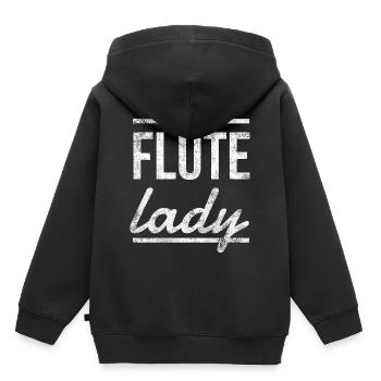 Flûte traversière musique en laiton disant cadeau flûte 8 - Sweat Premium à capuche enfant bio - noir - Dos - AI Model Kid Male (0cm)
