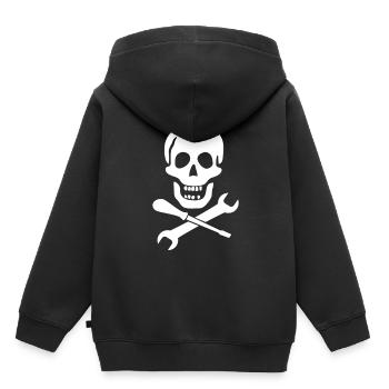 Outil clé artisan - Sweat Premium à capuche enfant bio - noir - Dos - AI Model Kid Male (0cm)