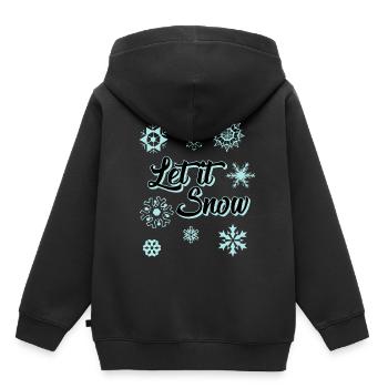 Chemise de neige pour femme et enfant - Let it snow - Sweat Premium à capuche enfant bio - noir - Dos - AI Model Kid Male (0cm)