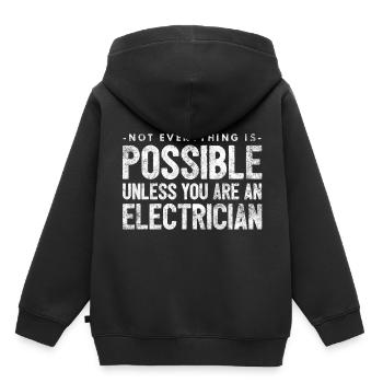 Électricien Électricité Électricité Profession Cadeau - Sweat Premium à capuche enfant bio - noir - Dos - AI Model Kid Male (0cm)