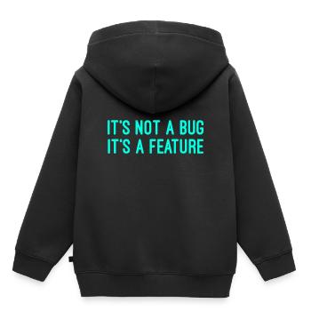 Informatiker Bug Feature - Kinder Premium Organic Hoodie - Schwarz - Hinten - AI Model Kid Male (0cm)